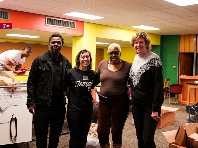 From left to right: Arkeem Byrd; Erin Ellis, PFCU Financial Educator and Community Relations; S. Danita Bates; and Mary Simmons.